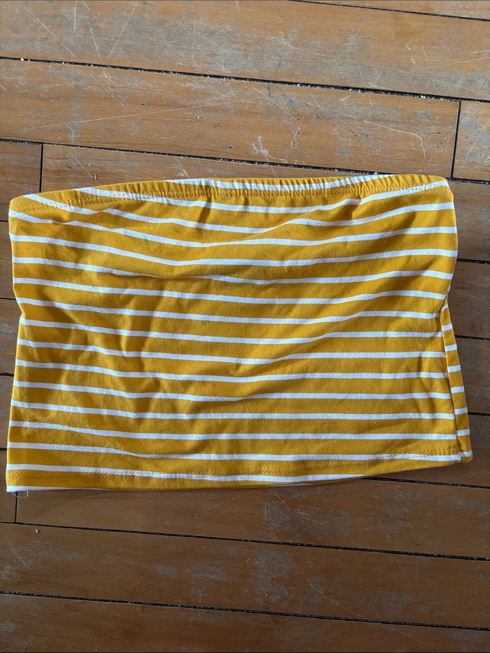 Rue21 Yellow & White Striped Tube Skirt